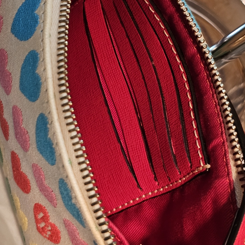 Dooney & Bourke Heart Pattern Multicolor Crossbod… - image 8